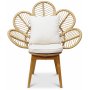 Peacock Loungesessel mit Kissen - Natur