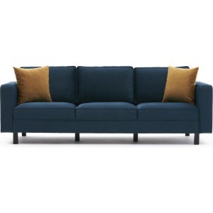 Kale 3-Sitzer-Sofa - Blauer Samt