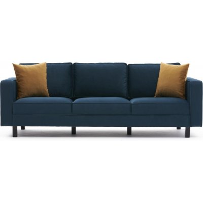 Kale 3-Sitzer-Sofa - Blauer Samt