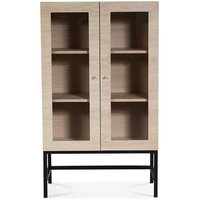 Carl Vitrinenschrank (Highboard) - Whitewash Eiche Carl Vitrinenschrank (Highboard) - Whitewash Eiche