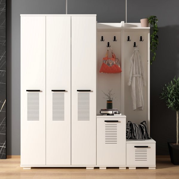 Asimo Kleiderbügel 160 x 45 x 183 cm - Weiß Asimo Kleiderbügel 160 x 45 x 183 cm - Weiß