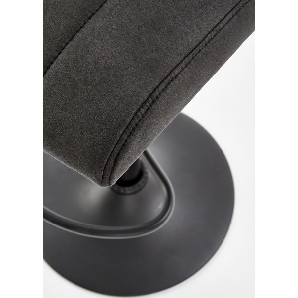 Elfrieda Barhocker - Dunkelgrau (PU) / schwarz