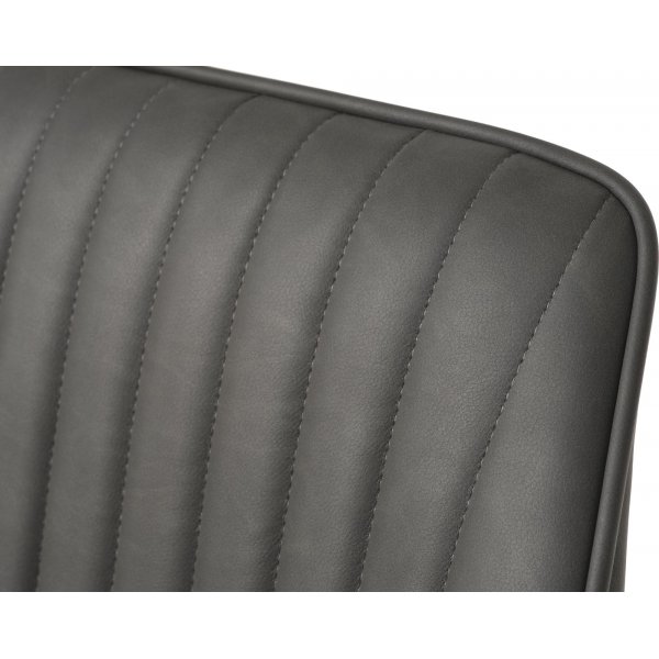 Boston-Sessel aus grauem PU