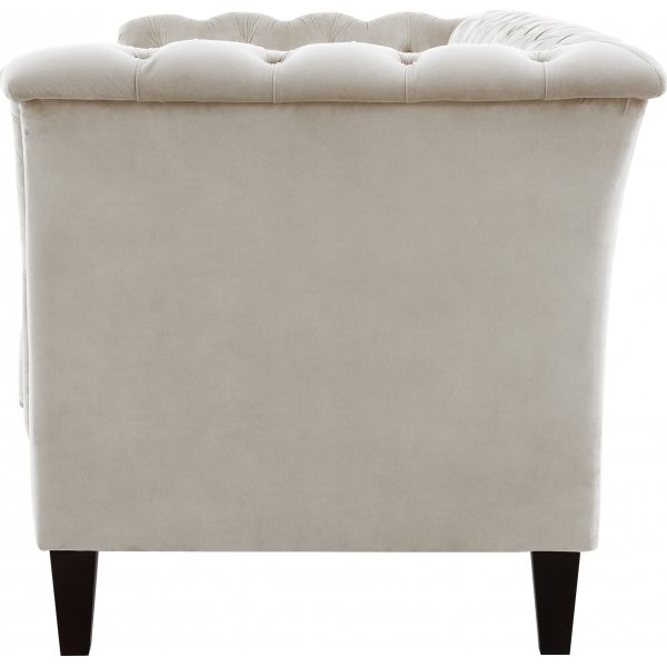 Sessel Chesterfield beige Samt - Milton