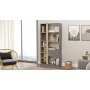 Luvio Bcherregal 21 - Eiche/Silber
