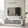 Luvio Medienbank 3 - Silber/Wei