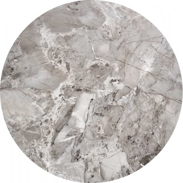 Flamingo Couchtisch 60 cm - Grauer Marmor/Schwarz