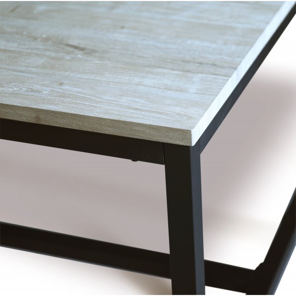 Texas-Essgruppe mit 8 Texas-Esszimmerstühlen, braunes PU + Texas-Esstisch, weiß getüncht, 200 x 100 cm Texas-Essgruppe mit 8 Texas-Esszimmerstühlen, braunes PU + Texas-Esstisch, weiß getüncht, 200 x 100 cm