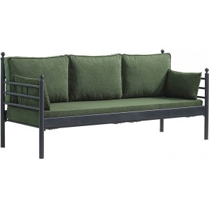 Manyas 3-Sitzer Outdoor-Sofa - Schwarz/Grn