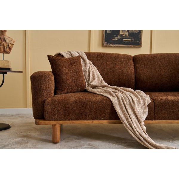 Reims 3-Sitzer-Sofa - Braun/Kupfer