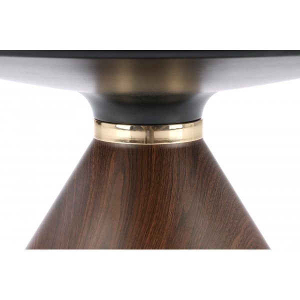 Genesis Couchtisch Ø70 cm - Weißer Marmor/Walnuss Genesis Couchtisch Ø70 cm - Weißer Marmor/Walnuss