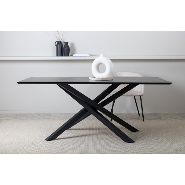 Esstisch 180x90 cm schwarz gebeizte Eiche - Piazza