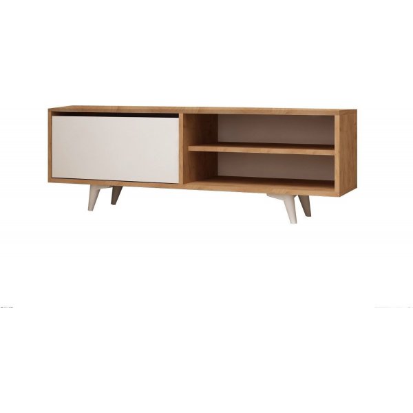 Maku Medienbank - Eiche/wei