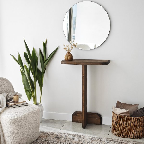 Pratico Relieftisch 80 x 25 cm - Walnuss