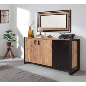 Cosmo Nora Sideboard - Kiefer/schwarz