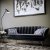 Kingsley 3-Sitzer-Sofa in Samt - Schwarz / Chrom + Mbelpflegeset fr Textilien