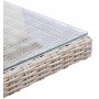 Gartengruppe: 6 Sthle und Tisch 200 x 100 cm Rattan - Hampton/Mercury