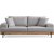 Eti 3-Sitzer-Sofa - Grau/Eiche