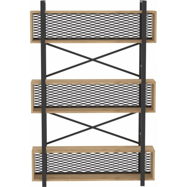 Fire-Bücherregal - Walnuss/Schwarz Fire-Bücherregal - Walnuss/Schwarz