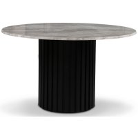 Sumo Esstisch Ø130cm - Schwarzer Fleck / Silberner Marmor Sumo Esstisch Ø130cm - Schwarzer Fleck / Silberner Marmor