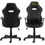 Vayne schwarzer Gaming-Stuhl mit grnen Details