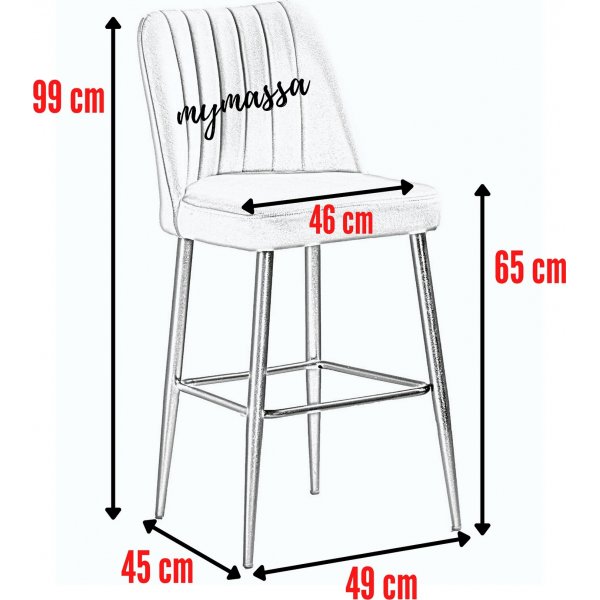 Vento Barhocker-Set - Cappuccino/Schwarz Vento Barhocker-Set - Cappuccino/Schwarz