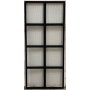 Maja Raumteiler / Industriewand kariertes Glas 90x200 cm Schwarz