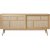 Yuma-Sideboard aus gelter Eiche mit Rattandetails und Schiebetren