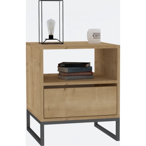 Lindau Nachttisch - Saphir-Eiche