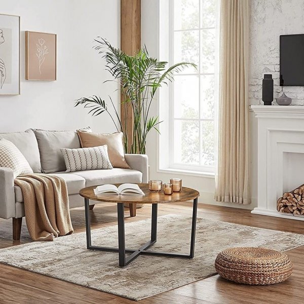 Beppe Couchtisch 88 cm - Braun/Schwarz