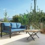 Kappis 3-Sitzer Outdoor-Sofa - Schwarz/Blau