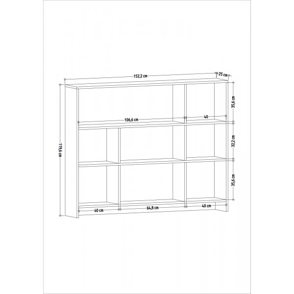 Bcherregal Lavina - Eiche