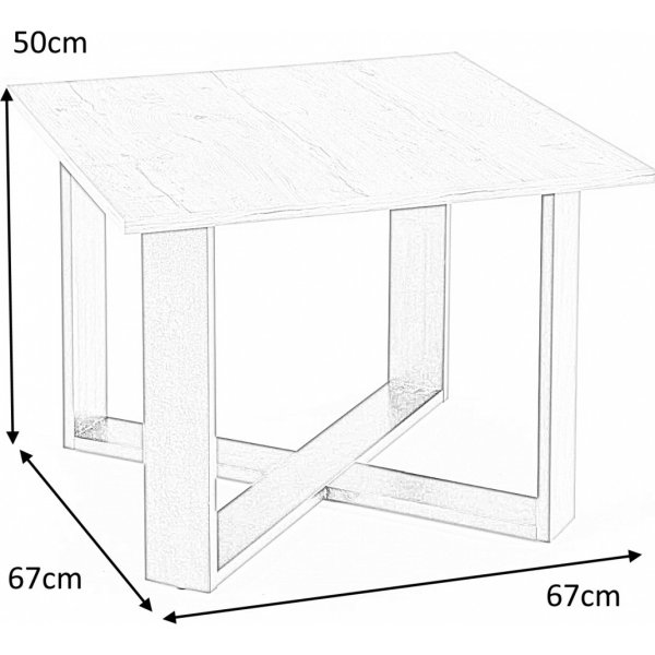 Couchtisch Hazy - Holz & Schwarz