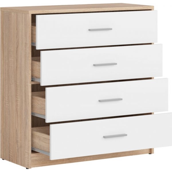 Nepo Plus Kommode - Sonoma Eiche/Weiß Nepo Plus Kommode - Sonoma Eiche/Weiß