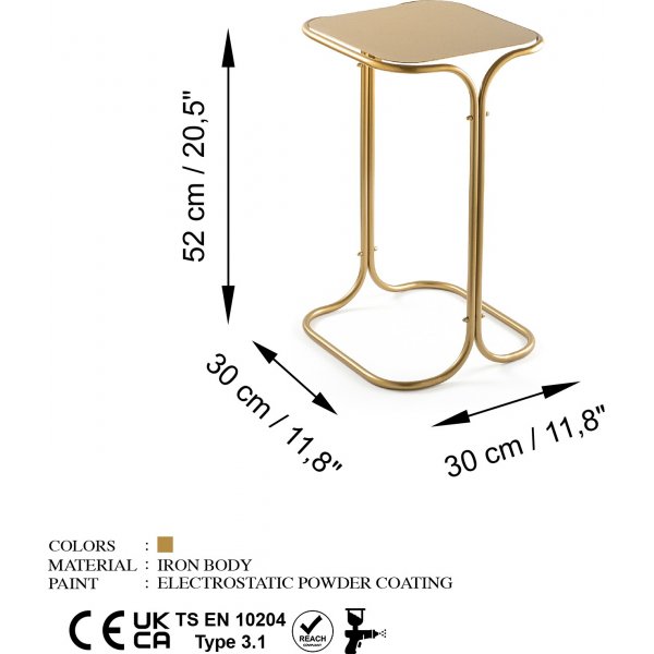 Vela 1 Beistelltisch - Gold Vela 1 Beistelltisch - Gold