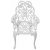 Alfon Caf-Stuhl aus Aluminiumguss - Wei + Mbelpflegeset fr Textilien