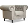 Ashford Chesterfield Sessel - Graubeige Samt + Fleckentferner fr Mbel