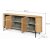 Rotto Sideboard 200 cm - Vicenza-Eiche/Schwarz