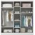 Inci Kleiderschrank 175 x 50 x 182 cm - Wei