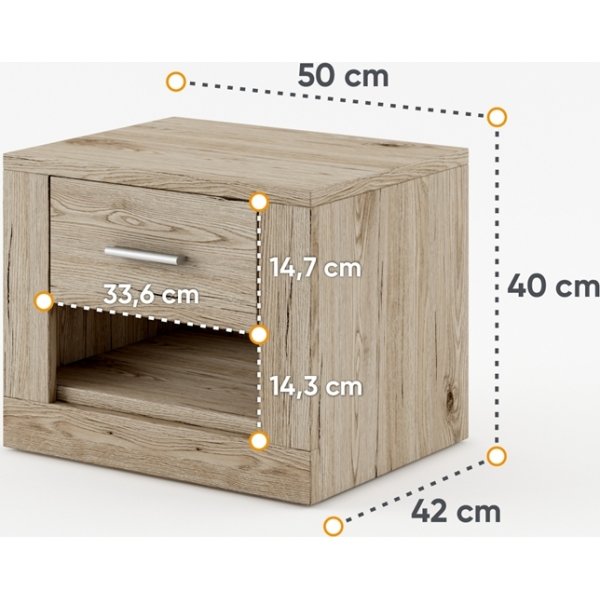 Einar Nachttisch - San Remo Eiche Einar Nachttisch - San Remo Eiche