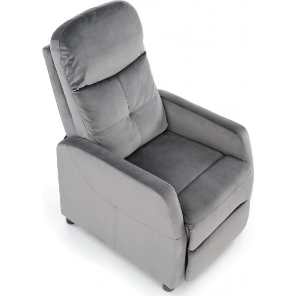 Gunvor Liegesessel aus grauem Samt Gunvor Liegesessel aus grauem Samt