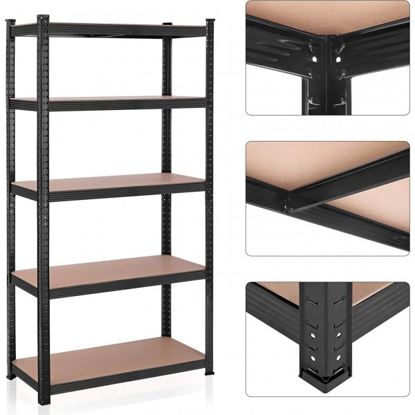 Galore Regal 200 cm - Schwarz/Beige