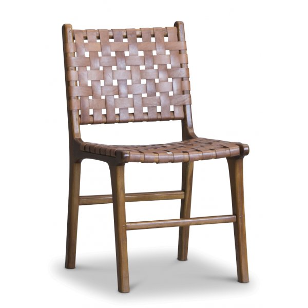 Porto Stuhl - Cognac / Teak