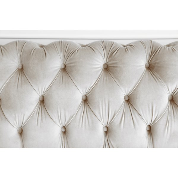 Milton Chesterfield 2-Sitzer - Beige Samt