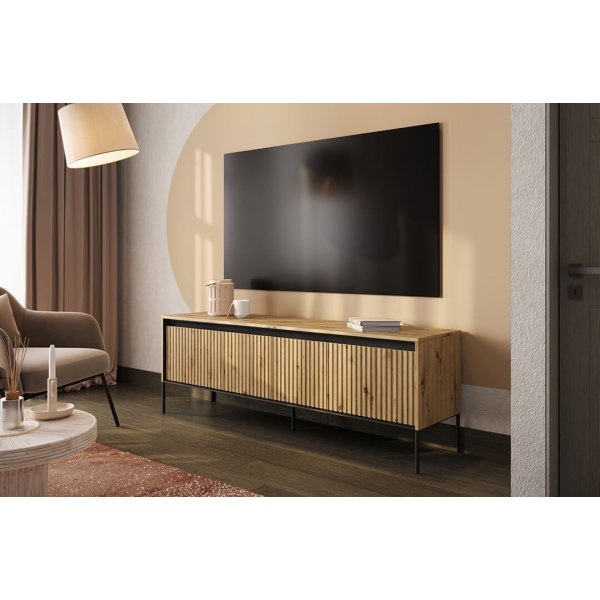 Trend-Medienbank B167 cm - Artisan-Eiche/Schwarz Trend-Medienbank B167 cm - Artisan-Eiche/Schwarz