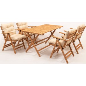 Jardin Outdoor Dining Gruppe 4 - Buch/Creme