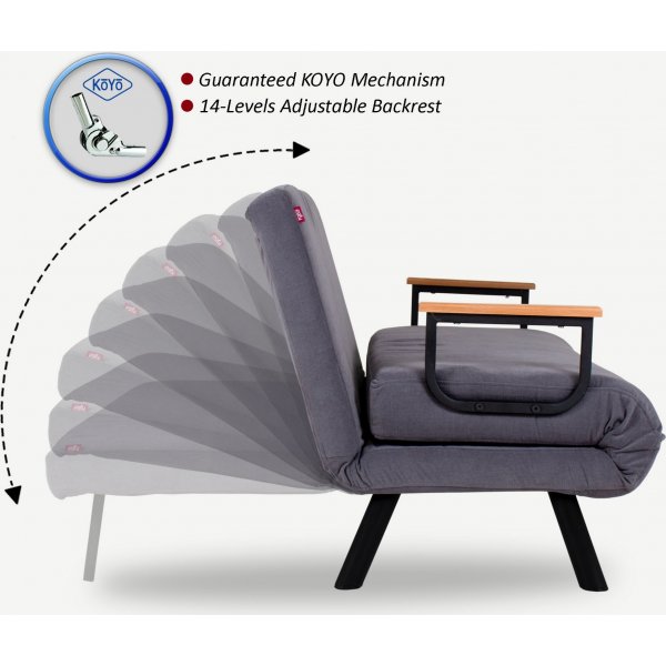 Sando 2-Sitzer Schlafsofa - Grau Sando 2-Sitzer Schlafsofa - Grau
