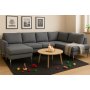 Nova U-Sofa Hellgrauer Stoff - Rechts