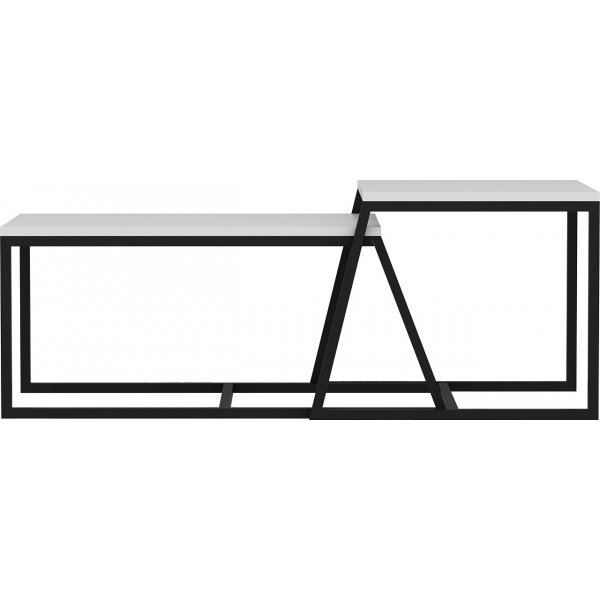 Couchtisch Pat 75/55 x 50/57 cm - Wei