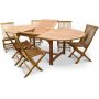 Edenryd Dining Group ovaler Esstisch Butterfly 180-240 cm inkl. 6 Edenryd Sthle - Teak